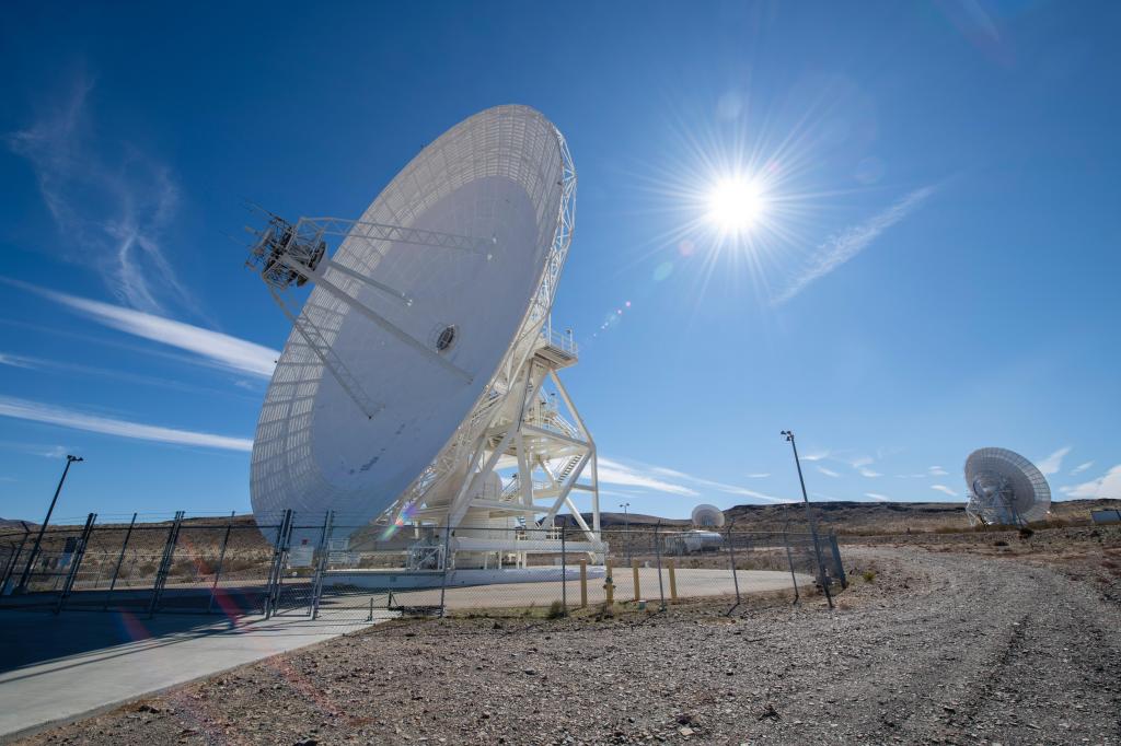Antenna dishes at NASA's Deep Space Network complex in Goldstone, California, photographed on Feb. 11, 2020.