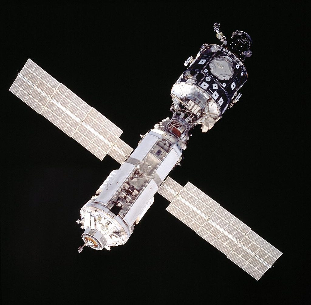 Zarya, left, and Unity, the first two modules of the nascent space station
