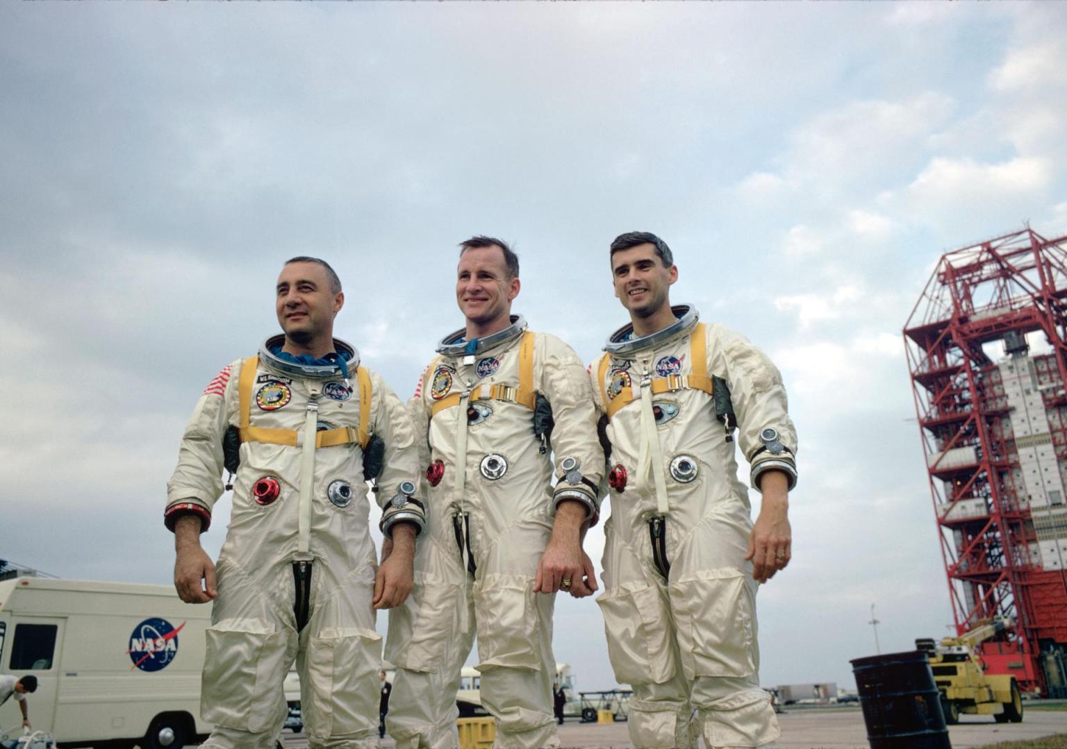Apollo 1 Crew (l-r): Virgil I. Grissom, Edward H. White, Roger B. Chaffee 