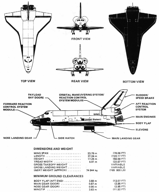 Space Shuttle Technical Diagrams