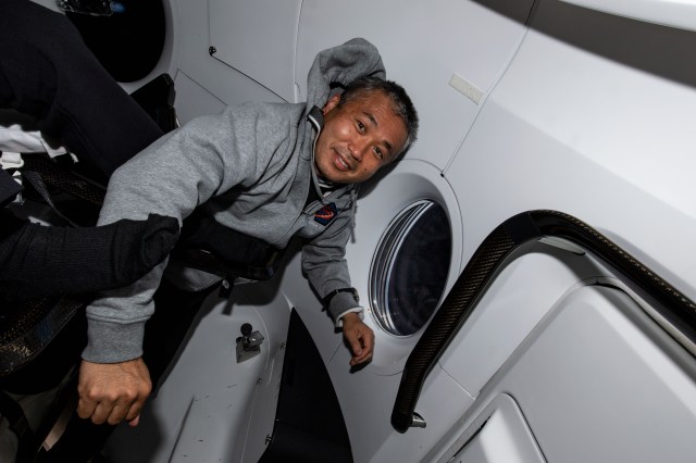 iss068e012288 (Oct. 6, 2022) --- SpaceX Crew-5 Mission Specialist Koichi Wakata of the Japan Aerospace Exploration Agency (JAXA) is pictured aboard the Dragon Endurance crew ship during a flight to the International Space Station.