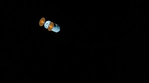 The Cygnus space freighter from Northrop Grumman begins its separation from the International Space Station following its release from the Canadarm2 robotic arm.