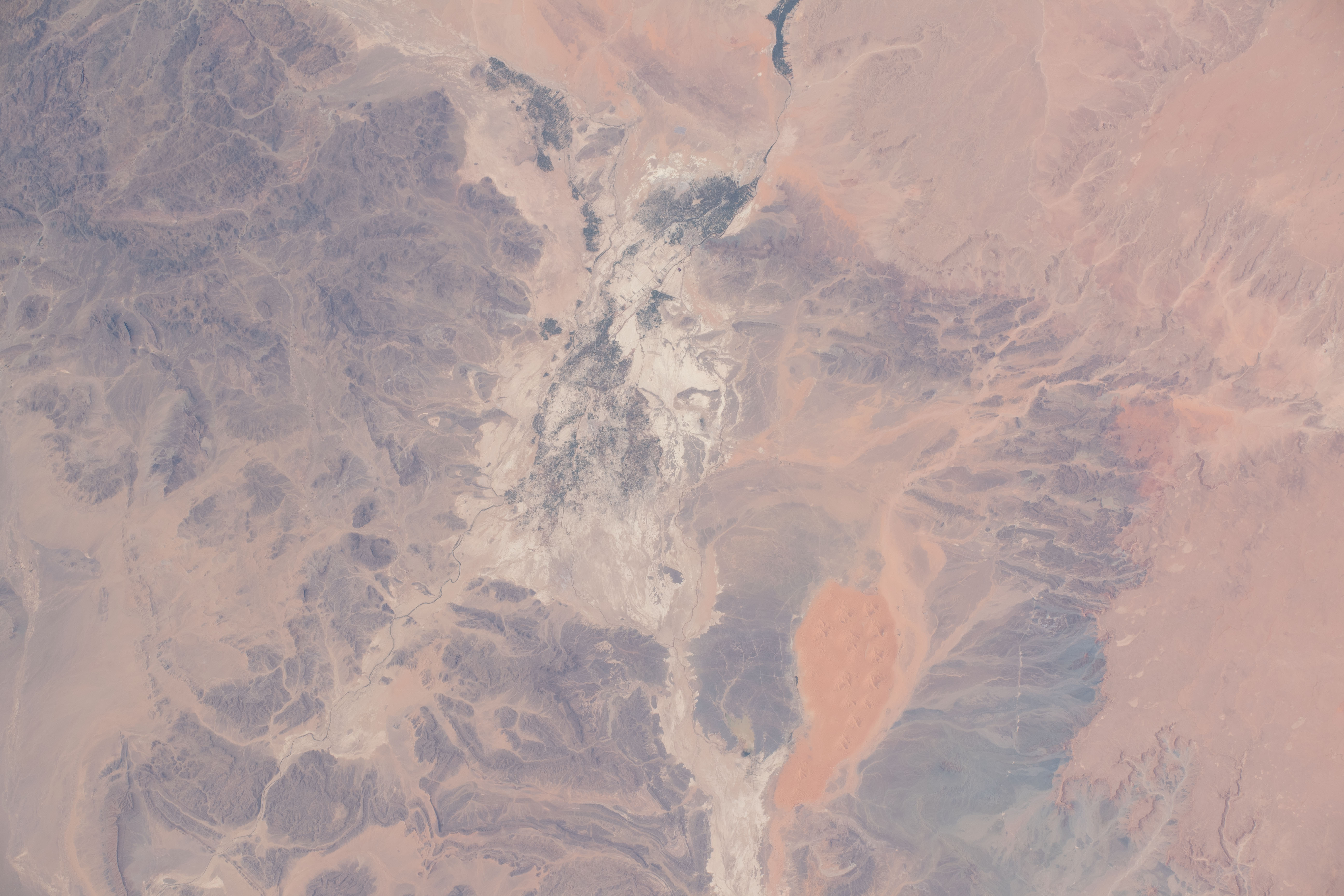 The Errachidia Province of Morocco is pictured from the International Space Station as it orbited above the North African nation.