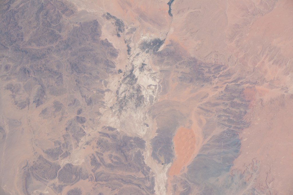 The Errachidia Province of Morocco is pictured from the International Space Station as it orbited above the North African nation.