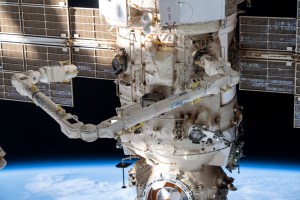 iss068e017665 (Oct. 20, 2022) --- The International Space Station's third and newest robotic manipulator, the European robotic arm (ERA), is pictured attached to the Nauka multipurpose laboratory module. The ERA provides additional payload support and spacewalk assistance on the orbiting lab's Russian segment.