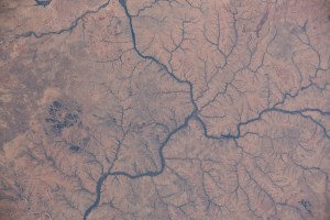 The Kabkabiya District in western Sudan near the border of Chad is pictured as the International Space Station orbited 260 miles above the African continent.
