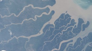 The International Space Station was orbiting above the southern coast of Bangladesh, near the vast mangrove forest and wildlife habitat of India's Sundarban National Park, when this photograph was taken.