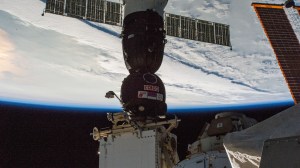 The Soyuz MS-12 spacecraft that launched three new Expedition 59-60 crew members to the International Space Station is pictured docked to the Rassvet module. Cosmonaut Alexey Ovchinin from Roscosmos commanded the Soyuz crew ship flanked by NASA astronauts Nick Hague and Christina Koch during the five-hour, 47-minute trip that began at the Baikonur Cosmodrome in Kazakhstan.
