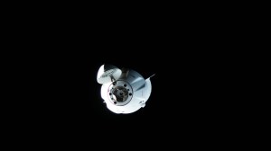 The SpaceX Dragon resupply ship carrying over 5,800 pounds of new science experiments and crew supplies approaches the International Space Station for a docking to the Harmony module's forward port.