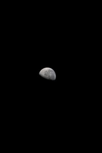 iss068e029662 (Dec. 14, 2022) --- The waning gibbous Moon is photographed from the International Space Station as it orbited 270 miles above the Indian Ocean.