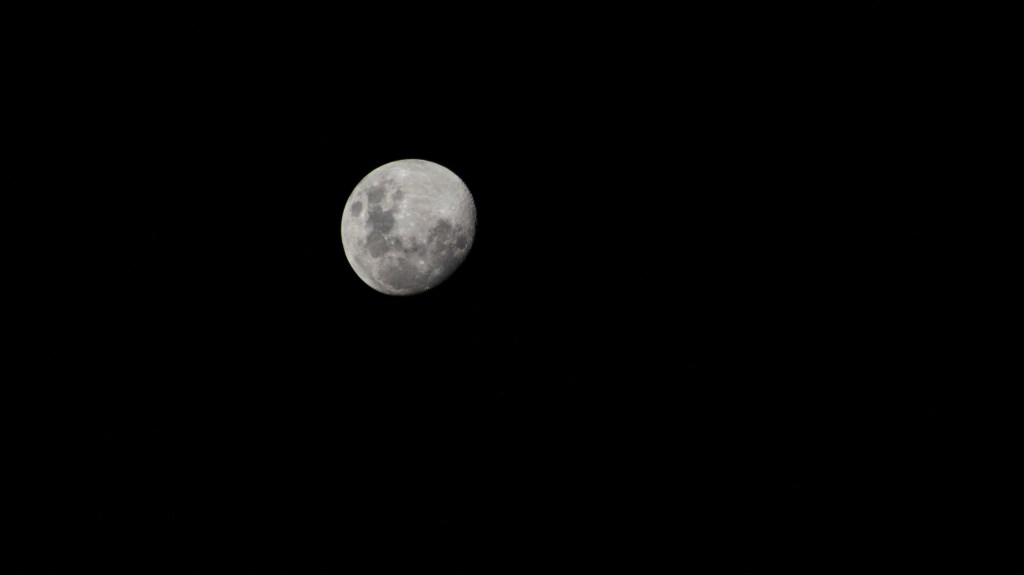 iss068e037043 (Jan. 4, 2022) --- The Waxing Gibbous Moon is pictured from the International Space Station as it orbited 268 miles above the southern Pacific Ocean.