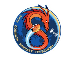 The official insignia of the SpaceX Crew-8 mission. Dragon Crew-8, composed of NASA astronauts Matthew Dominick, Michael Barratt, and Jeanette Epps, and Roscosmos cosmonaut Aleksandr Grebenkin, is ready to stand the watch on its mission to maintain a continuous human research presence in low-Earth orbit represented by the never-ending path of a Latin numeral 8 with the dragon bowing with respect to the destination, the International Space Station. Credit: NASA