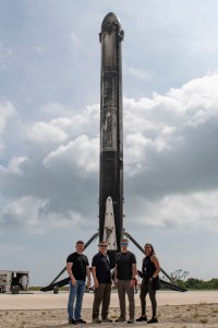 The four crew members that comprise the SpaceX Crew-8 mission pose for a photo during a training session at the Kennedy Space in Florida. From left are, Mission Specialist Alexander Grebenkin, Pilot Michael Barratt, Commander Matthew Dominick, and Mission Specialist Jeanette Epps. Credit: SpaceX