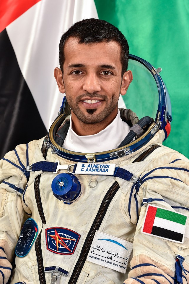 jsc2019e043006 (June 7, 2019) --- Backup Roscosmos spaceflight participant Sultan al-Neyadi of the United Arab Emirates poses for a portrait at the Gagarin Cosmonaut Training Center in Star City, Russia.