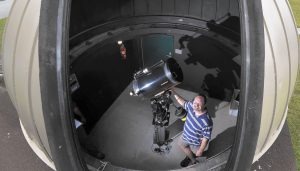 Inside an observatory.