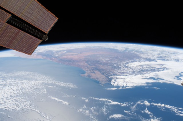 The tip of South Africa and its legislative capital city of Cape Town are pictured as the International Space Station comes out of the lowest portion of its orbit over the South Atlantic Ocean.
