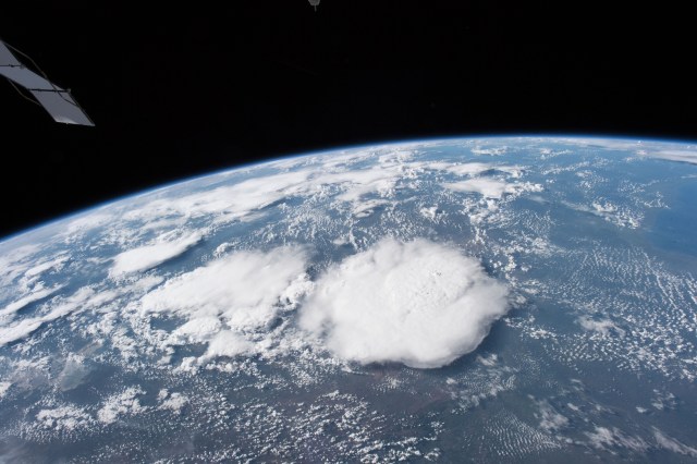 iss055e004922 (March 24, 2018) --- Storm clouds blanket an area of South Africa just inland from its eastern coast on the Indian Ocean.