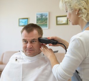 Expedition 57 Flight Engineer Alexey Ovchinin of Roscosmos gets his hair cut, Tuesday, Oct. 9, 2018 at the Cosmonaut Hotel in Baikonur, Kazakhstan. Ovchinin and Expedition 57 Flight Engineer Nick Hague of NASA are scheduled to launch onboard a Soyuz rocket October 11 and will spend the next six months living and working aboard the International Space Station.