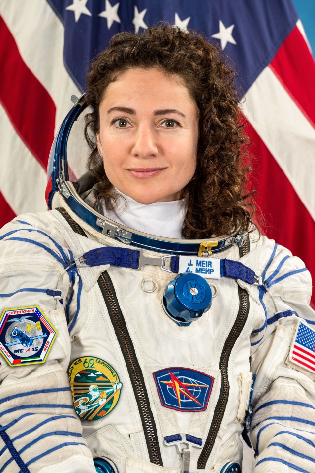 jsc2019e043009 (June 7, 2019) --- NASA astronaut and Expedition 61-62 Flight Engineer Jessica Meir poses for a portrait at the Gagarin Cosmonaut Training Center in Star City, Russia.