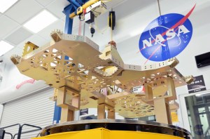 VIPER is currently being built inside a clean room at NASA's Johnson Space Center. Pictured here is the chassis during the early stages of the build. Credits: NASA