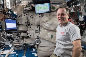 Flight Engineer Ricky Arnold processes of samples inside the Miniature Polymerase Chain Reaction (miniPCR) for the Genes In Space-5 experiment. The research gathered from Genes in Space-5 may be valuable in the development of procedures to maintain astronaut health and prevent an increased risk of cancer on deep space missions. The investigation also provides a deeper understanding of the human immune system, while giving student researchers a direct connection to the space program and offering hands-on educational experiences on Earth and promoting involvement in STEM fields.