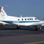 NASA's Beechcraft B200 King Air research airplane based in Virginia.