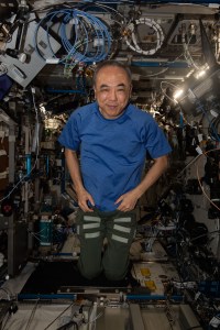 JAXA (Japan Aerospace Exploration Agency) astronaut and Expedition 70 Flight Engineer Satoshi Furukawa poses for a photograph inside the International Space Station's Destiny laboratory module.