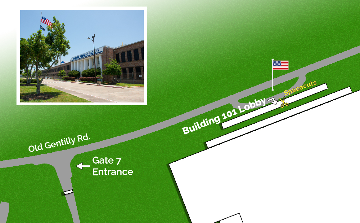 Map showing location of the MAF Barbershop in Building 101 Lobby area.