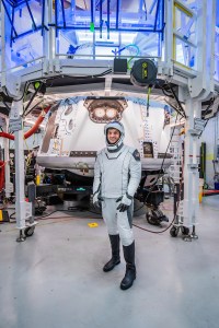 NASA astronaut Matthew Dominick, commander of NASA’s SpaceX Crew-8 mission, participates in the Crew Equipment Interface Test at NASA’s Kennedy Space Center in Florida to rehearse launch day activities and get a close look at the spacecraft that will take him to the International Space Station.