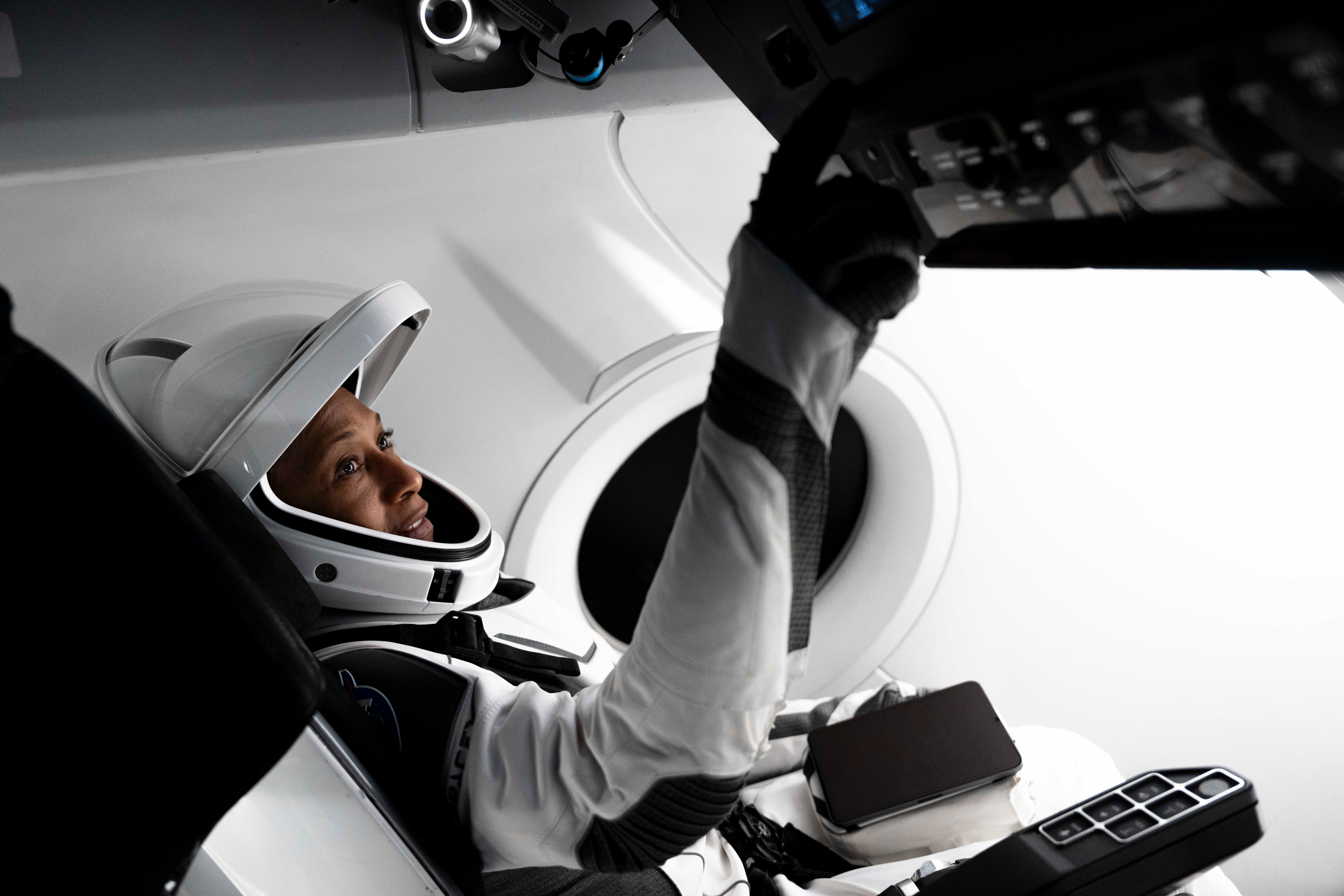 NASA astronaut and SpaceX Crew-8 Mission Specialist Jeanette Epps is pictured during a training session at NASA's Johnson Space Center in Houston, Texas.
