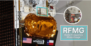 Radio Frequency Mass Gauge propellant sensorelectronics installed on the Intuitive Machines Nova-C lander