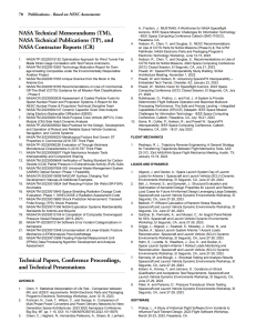 NESC Publications – Based on NESC Assessments