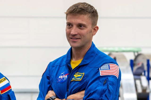 SpaceX Crew-8 Commander Matthew Dominick of NASA's Commercial Crew Program is pictured during a trip to NASA's Kennedy Space Center in Florida ahead of his flight.