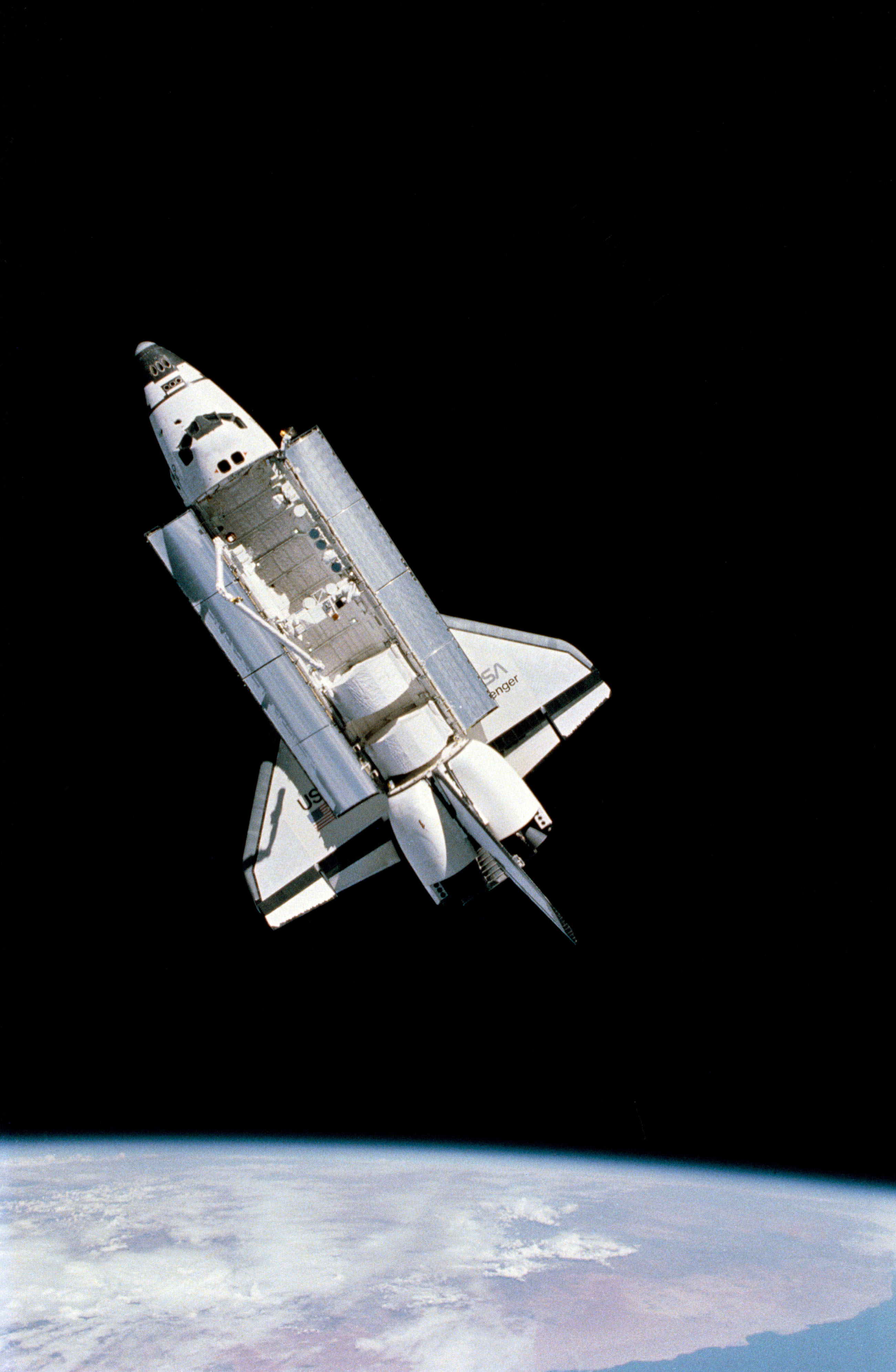 View of Challenger from McCandless’ vantage point