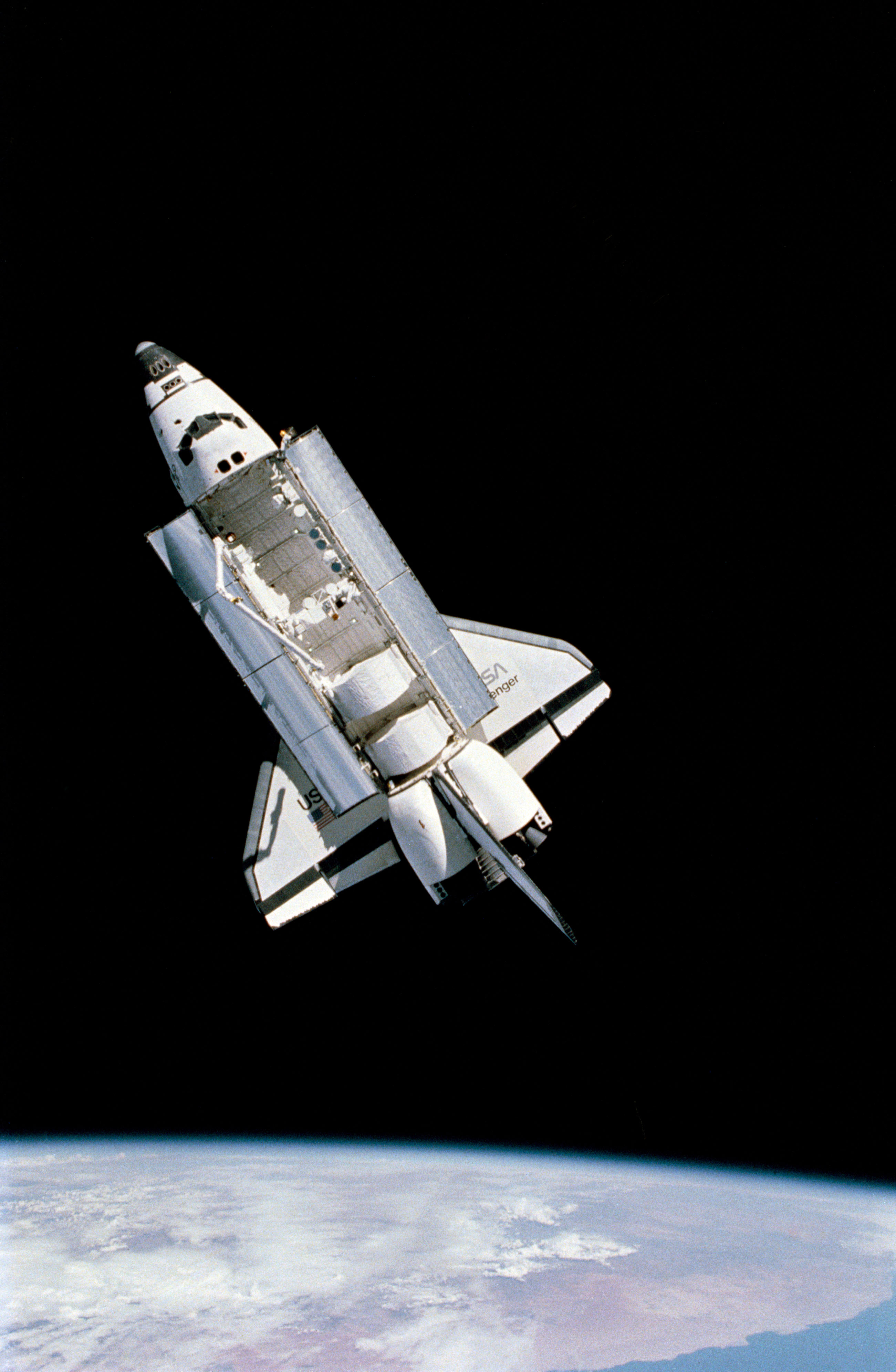 View of Challenger from McCandless' vantage point