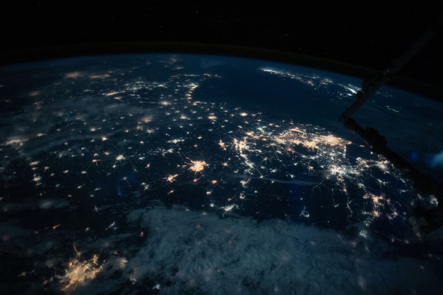 iss062e081756 (March 5, 2020) --- The cities of southeast China glitter brightly during an orbital night pass as the International Space Station soared 259 miles above the Asian continent. The brightest lights at right center represent the city of Shanghai on the coast of the East China Sea.