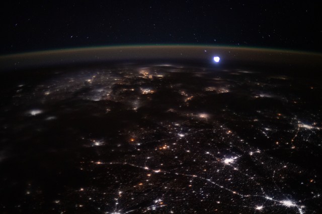 iss062e103887 (March 20, 2020) --- The city lights of western India and Pakistan spread across the subcontinent like a glittering web as the International Space Station orbited 261 miles above.