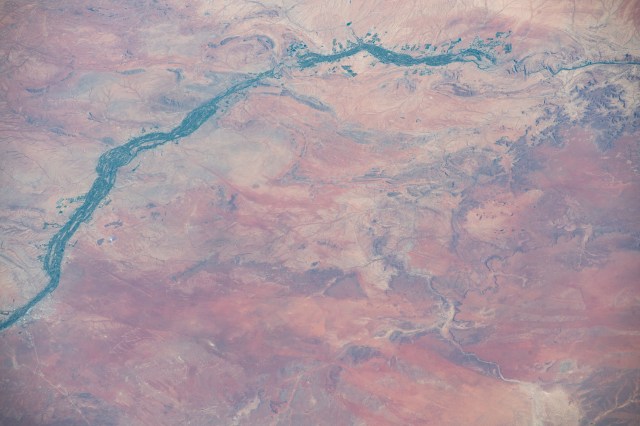 iss062e103145 (March 20, 2020) --- The Orange River in South Africa is pictured as the International Space Station orbited 264 miles above the African continent.