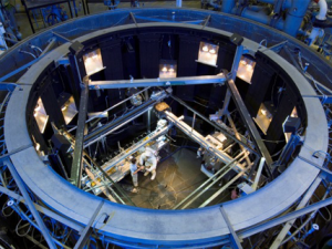 Thermal Vacuum Chamber B, located at NASA's Johnson Space Center is used for crewed space operations testing in vacuum. Credits: NASA