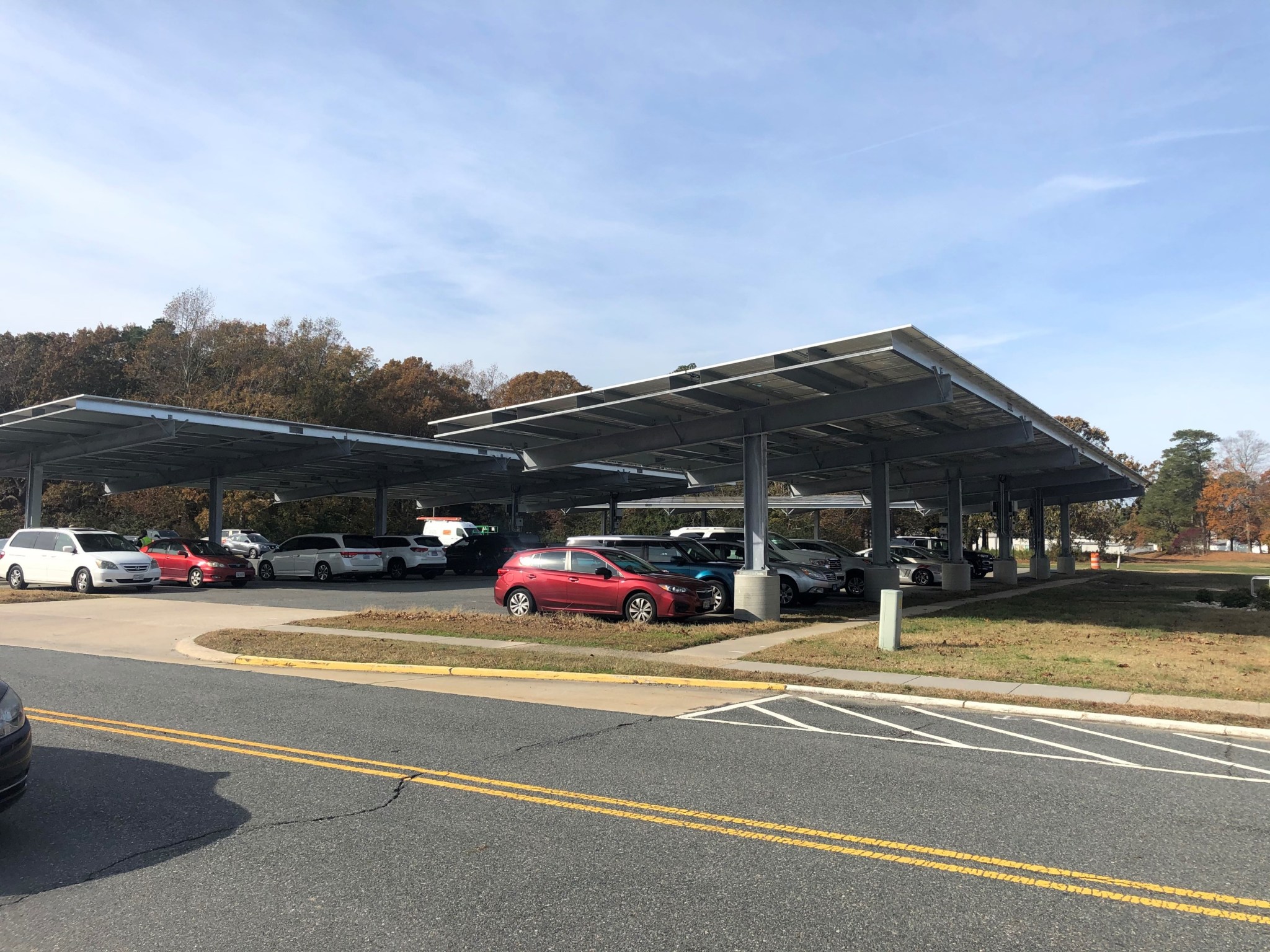 Wallops carport photo voltaic array