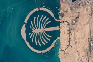 iss070e097892 (Feb. 23, 2024) -- Palm Jebel Ali, one of three artificial islands in Dubai, was photographed from the International Space Station as it was orbiting nearly 260 miles above.