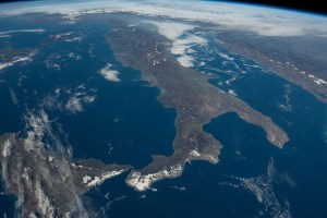 iss070e100467 (Feb. 17, 2024) -- The boot of Italy and the Mediterranean Sea were photographed by NASA astronaut Loral O'Hara as the International Space Station soared 260 miles above.