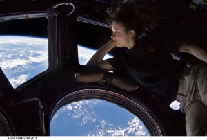 Tracy Dyson is pictured inside the International Space Station's cupola, "window to the world," during her time on the station during Expedition 24. Credit: NASA