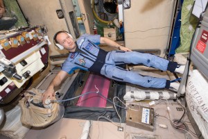 Flight Engineer Alexander Misurkin from Roscosmos works with the JPL Electronic Nose (ENose) experiment in the Zvezda service module. ENose is a full-time, continuously operating event monitor designed to detect air contamination from spills and leaks in the crew habitat of the International Space Station. It fills the long-standing gap between onboard alarms and complex analytical instruments. ENose provides rapid, early identification and quantification of atmospheric changes caused by chemical species to which it has been trained. ENose can also be used to monitor cleanup processes after a leak or a spill.