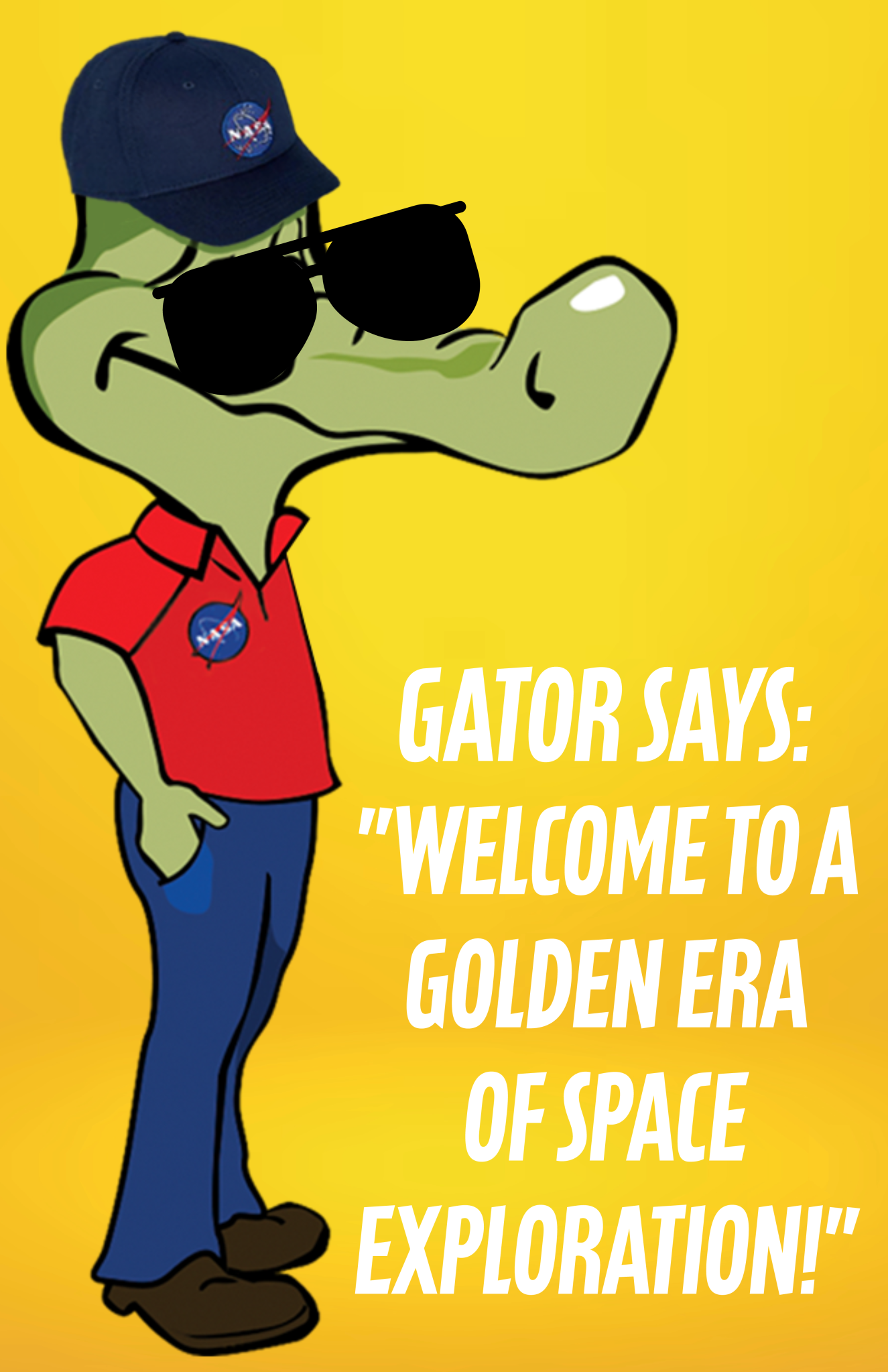 Illustration of Gator wearing