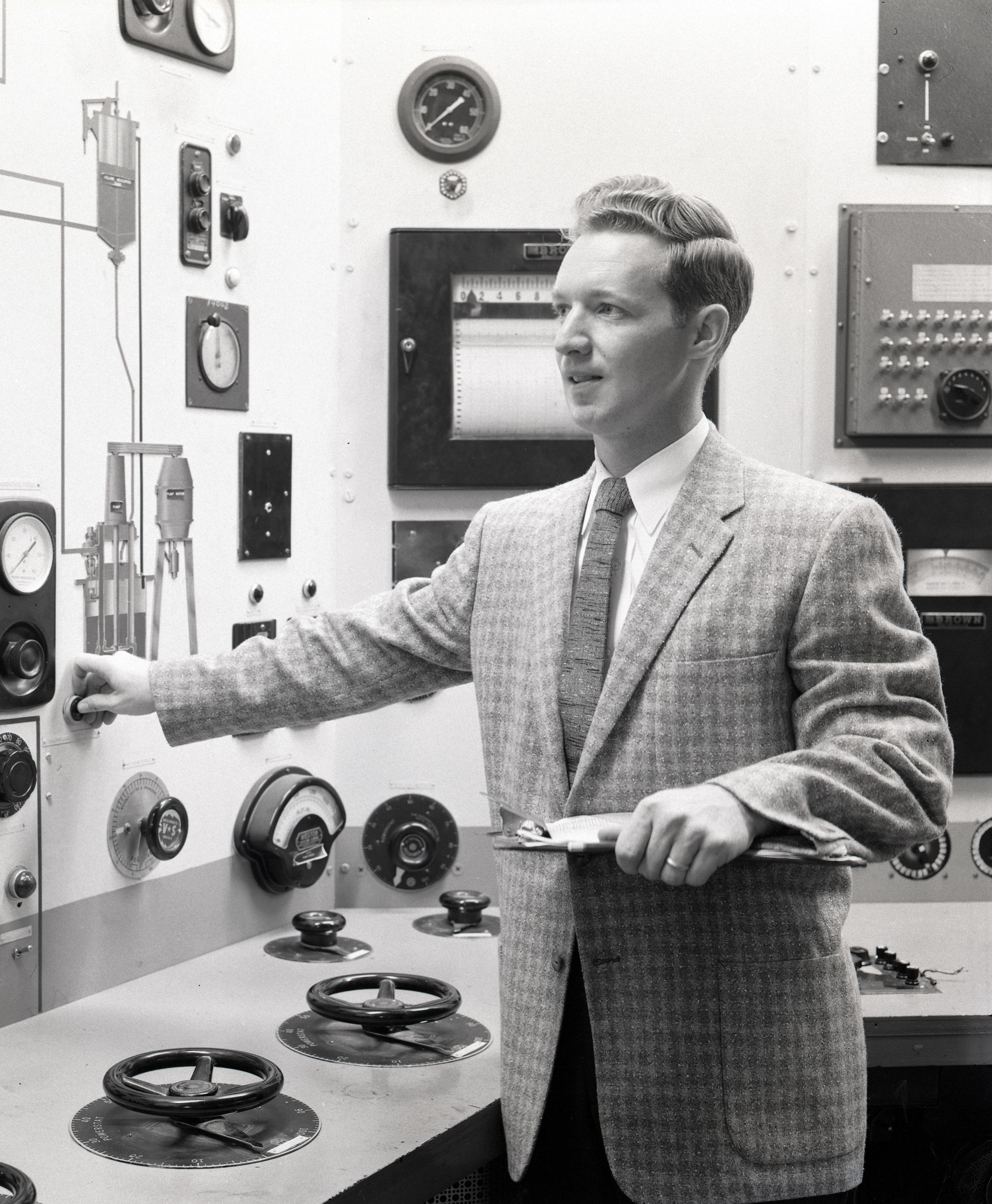 Man in control room.