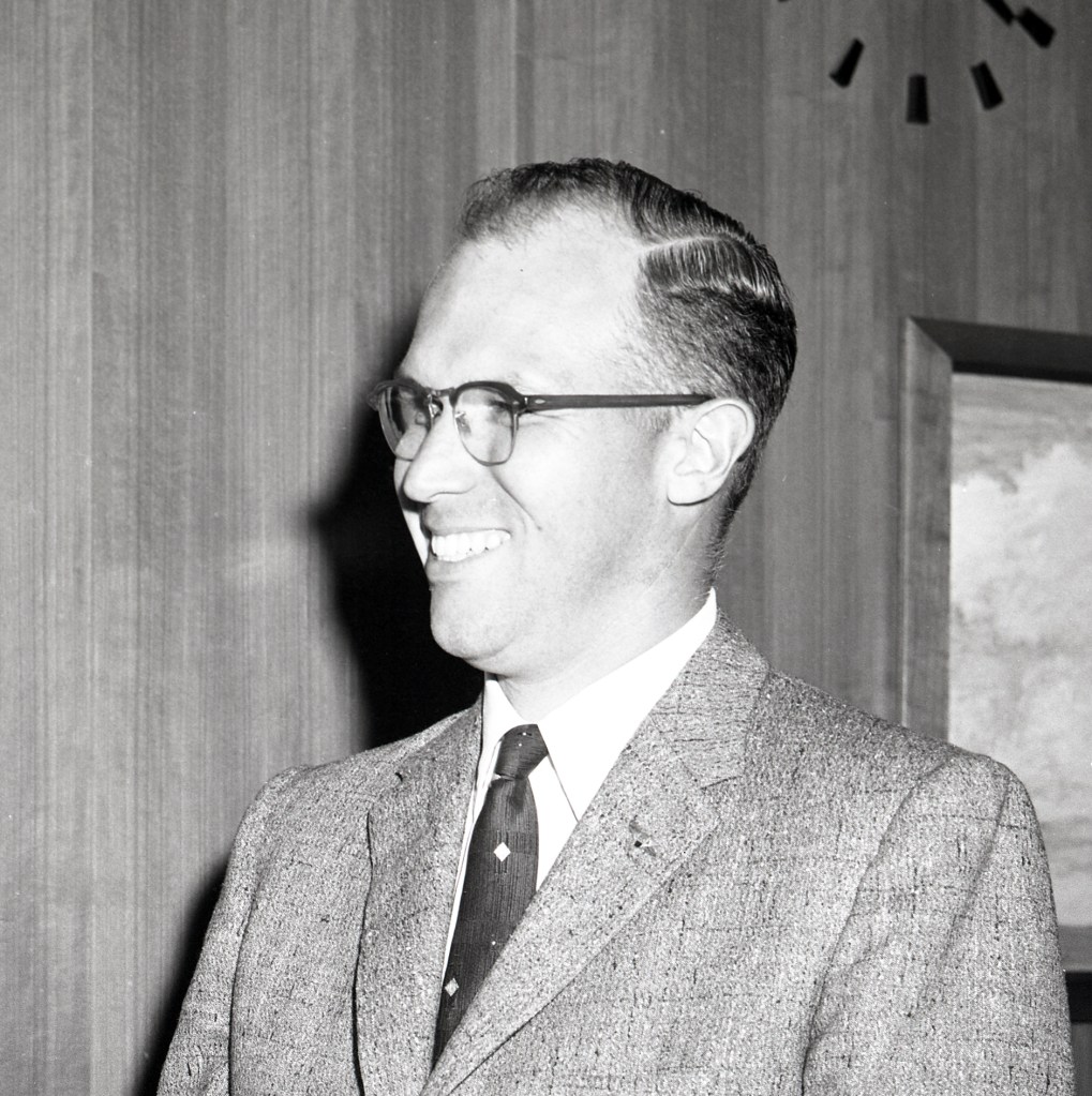 Man smiling.
