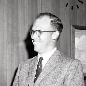 Man smiling.