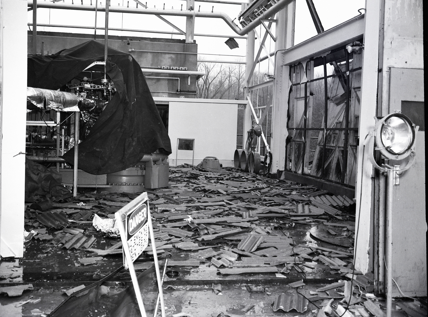 Damaged test cell.
