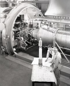 Men besides test chamber.